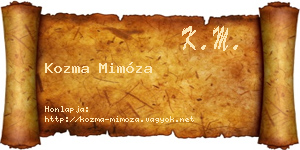 Kozma Mimóza névjegykártya